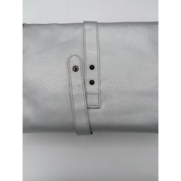 Silver Foldable Travel Jewelry Organizer With Embellished Button Closure - Picture 6 of 10